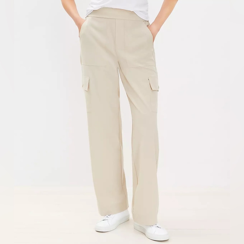 Ann Taylor LOFT Lou & Grey Wanderweave Cargo Pants